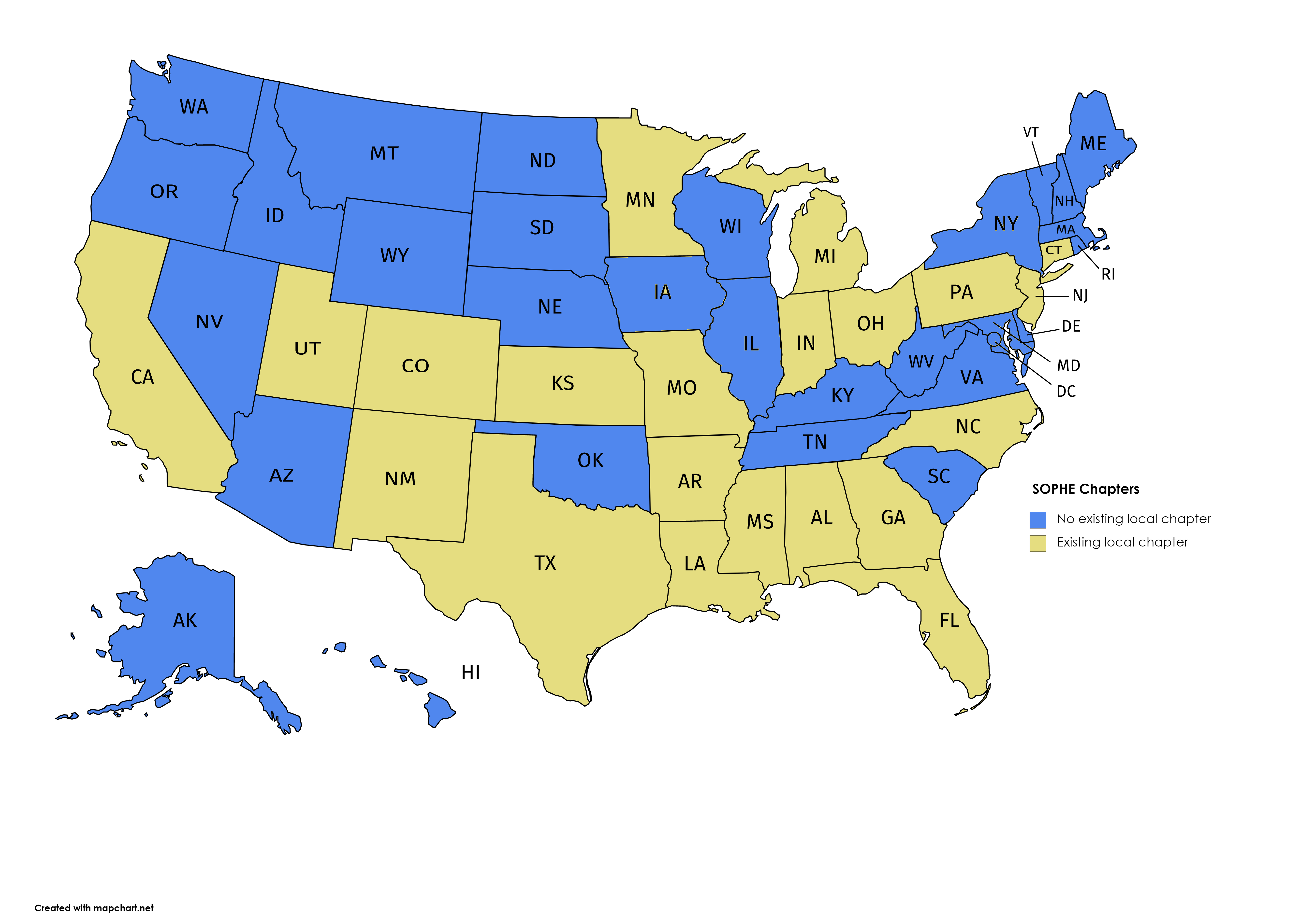 SOPHE Chapter Map Updated 12-17-20