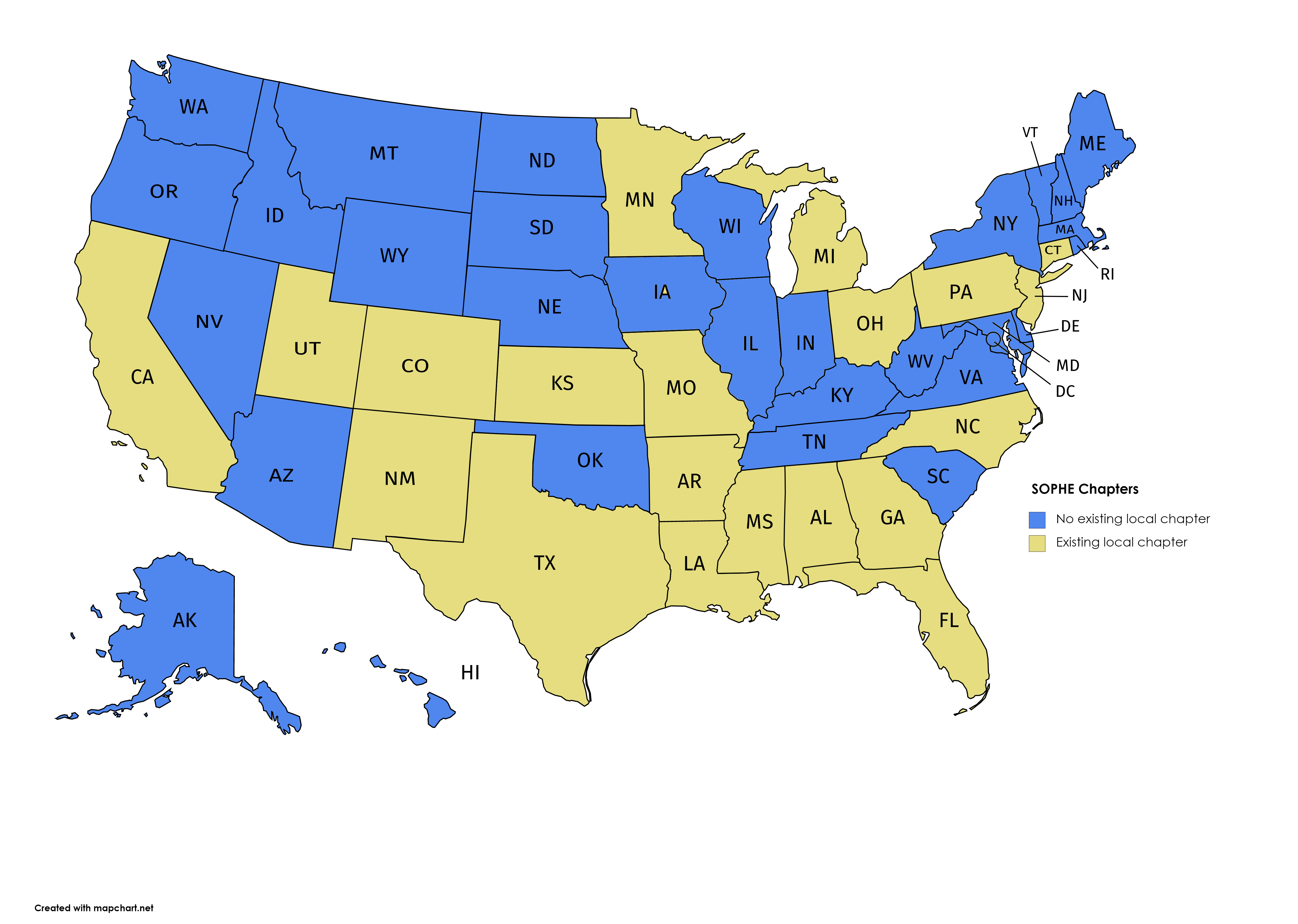 SOPHE Chapter Map Updated 12-17-20